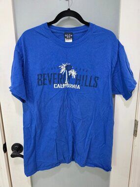 Blue 84 Beverly Hills Graphic Tee – Size L – Cali Cool Vibes 🏖️